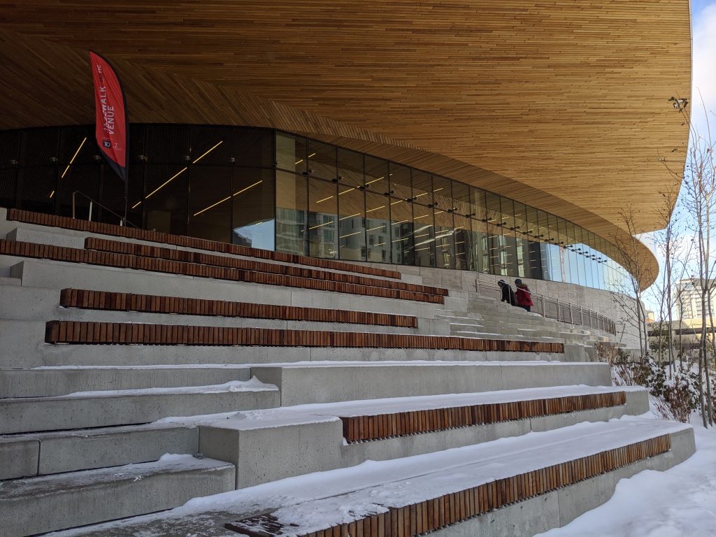 Calgary Central Library outside steps