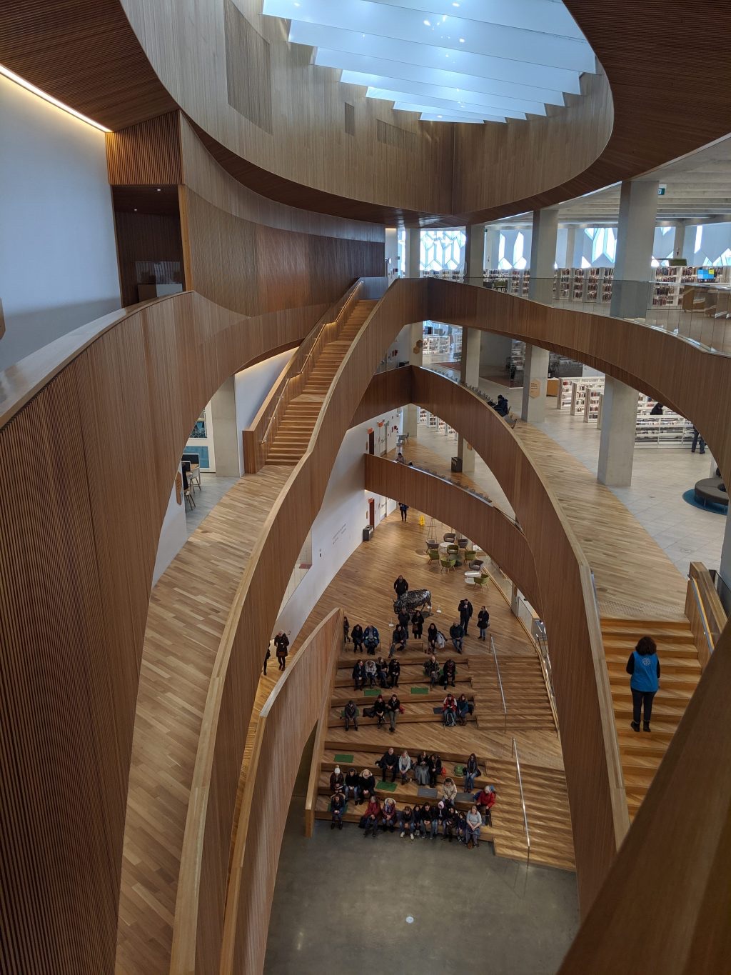 Calgary Public Library downward view