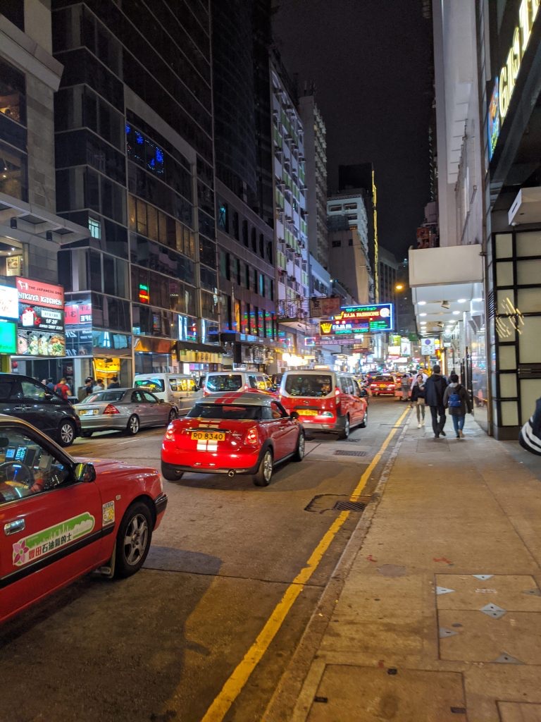 First evening in Hong Kong