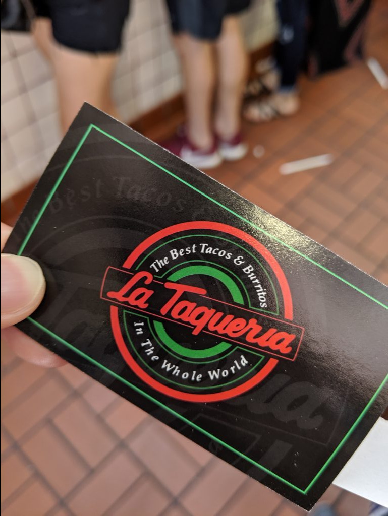 La Taqueria business card